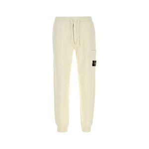 Stone Island Men Ivory Cotton Joggers